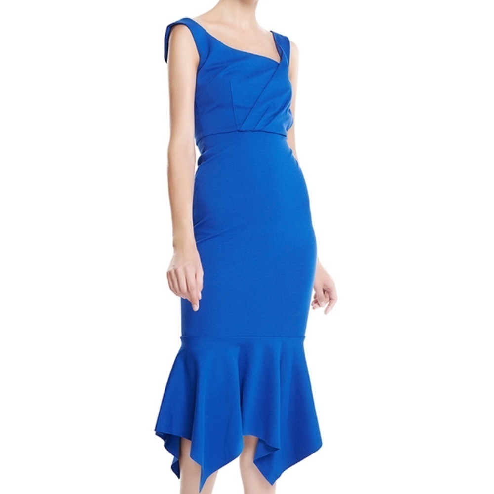 Elliatt Viola Fishtail Midi Dress  Cobalt